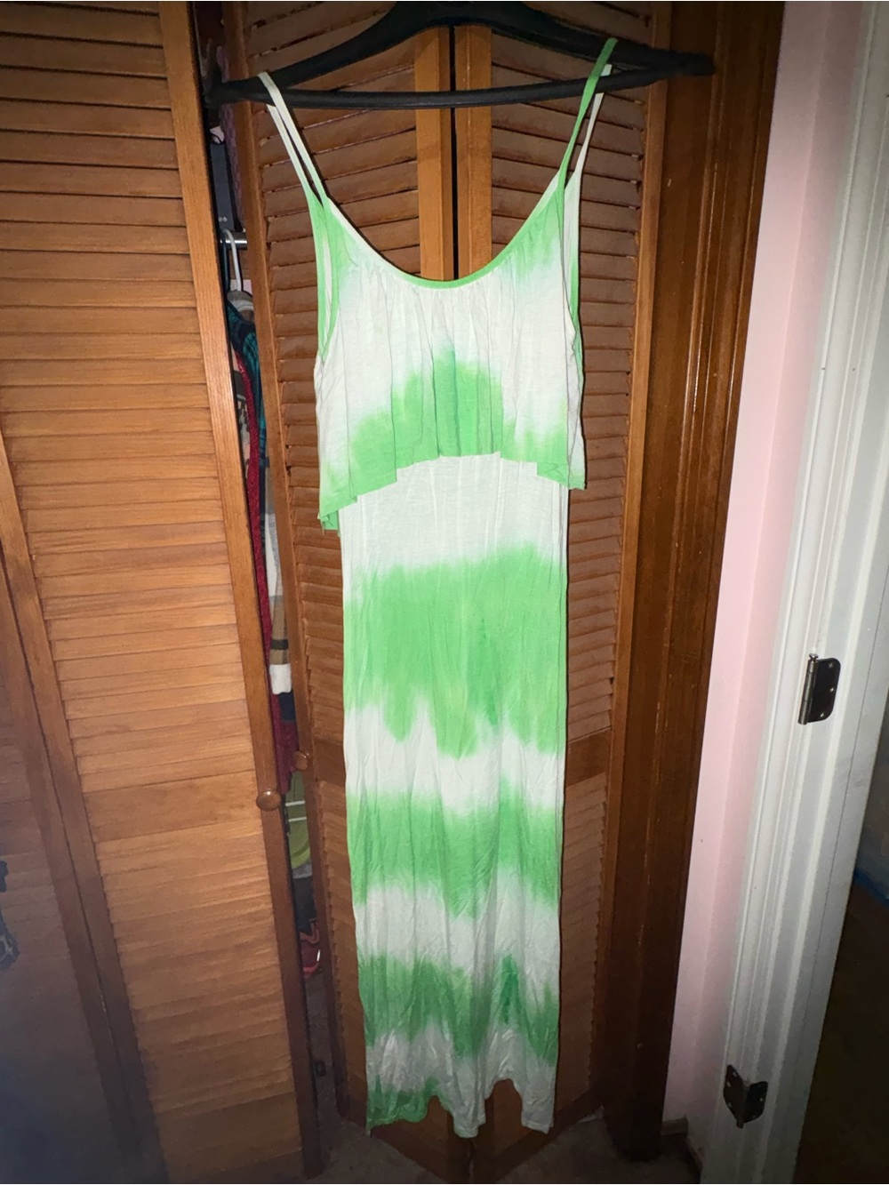 Tie dye maxi dress.